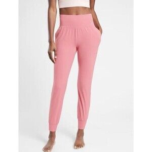 Athleta Salutation Jogger Powervita Yoga Fitness Pants Size Small S Antique Rose